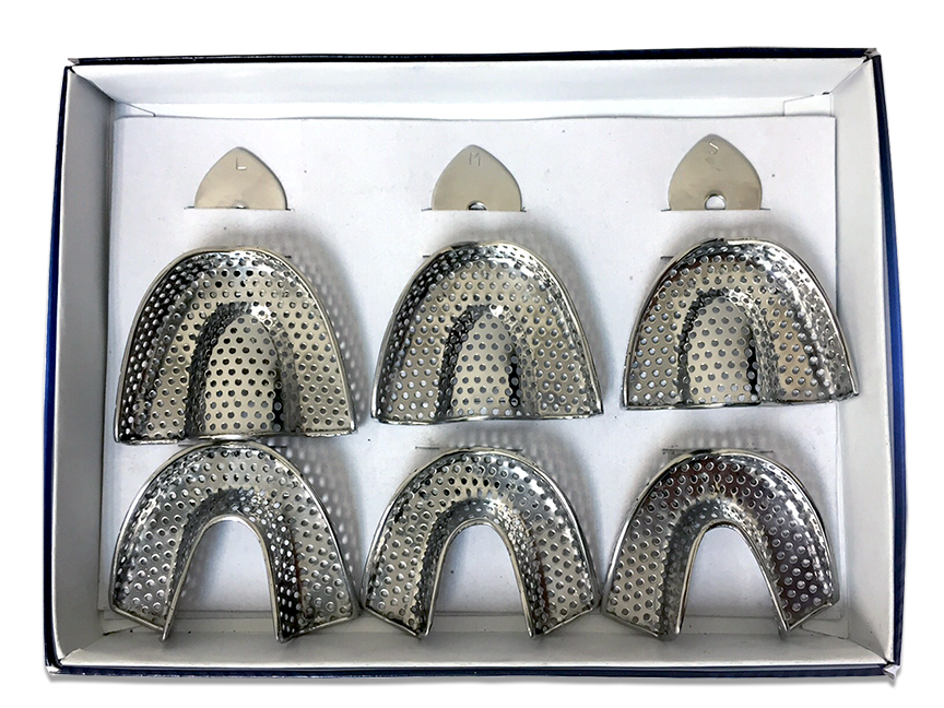 (image for) Impression Trays - Perforated - Stainless Steel - Adult